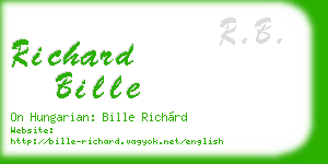 richard bille business card